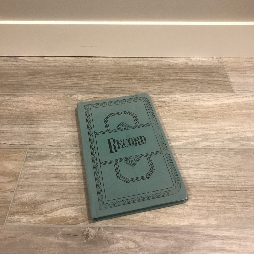 Vintage Record keeping journal